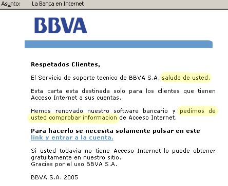 phishing BBVA